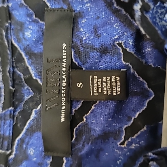 WHBM Long Sleeve Silk Burnout Tie Blouse Size Small - Picture 11 of 16